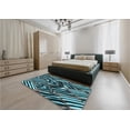 thumbnail image 4 of Ahgly Company Indoor Round Patterned Charcoal Black Area Rugs, 7' Round, 4 of 6