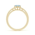 thumbnail image 2 of Angara Natural 0.4 Ct. Aquamarine Solitaire Ring in 14K Yellow Gold for Women (Ring Size: 12), 2 of 9