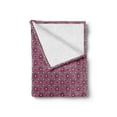thumbnail image 2 of Floral Soft Flannel Fleece Blanket, Colorful Illustration of Flower Motifs and Hearts Blooming in Pinkish Tones, Cozy Plush for Indoor and Outdoor Use, 50" x 70", Eggplant Multicolor, by Ambesonne, 2 of 6