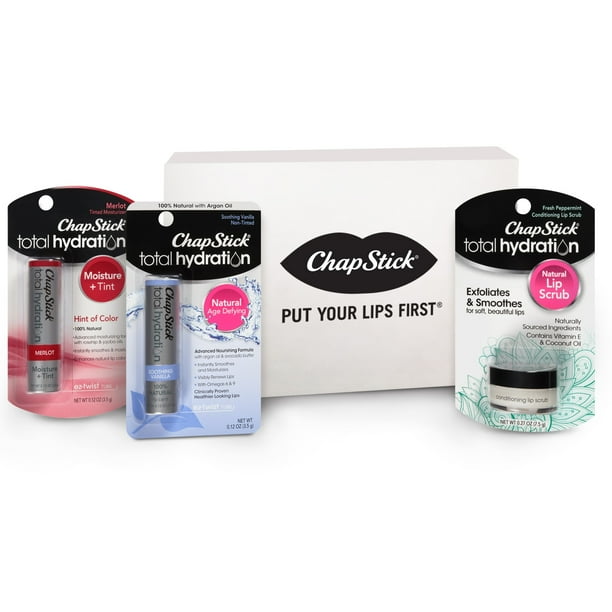 ChapStick Total Hydration Lip Balm and Lip Scrub, Soothing Vanilla and