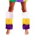 thumbnail image 2 of Vinsonshop Fuzzy Leg Warmers Brown Fuzzy Boot Covers Furry Boot Covers Leg Warmers 80s Women Fuzzy Leg Warmers Y2k Fluffy Boot Covers Cute Boot Socks White One Size, 2 of 4