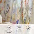 thumbnail image 6 of Spring Hummingbird Floral Sheer Curtains 84 Inch Length, Light Filtering Voile Curtain Panel, Farmhouse Flower Botanical Rod Pocket Drapes Window Treatments for Living Room Bedroom 52"x84", 6 of 9