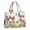 White Butterfly Flower, variant on Large Capacity Tote Bag,Pink Butterfly Pattern Handbag Fashion Luxury Tote Bag,15.7"x13"x 5.1" Inches,Laptop Compatible
