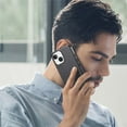 thumbnail image 5 of Designed for iPhone 15 Plus Classic Case, Slim Leather Luxury Business PU Non-Slip Texture Grip Shockproof Bumper Protective Phone Cover Men Women For iPhone 15 Plus,Black, 5 of 8