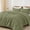 Olive Green, variant on PHF 3-Piece Waffle Weave Comforter Set Queen Size, Lightweight Comfy Bedding Set for All Season, Ultra Soft Textured 1 Comforter with 2 Pillow Shams, Linen