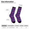 thumbnail image 2 of Honeii Bright Purple Butterflies Print Adult Socks,Crew Socks,Casual Calf Socks,Daily Wear Socks for Men & Women, Perfect for Sports, Casual and Everyday Use, 2 of 6