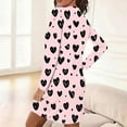 thumbnail image 6 of Sakmal Plus Size Mumu Nightgownss for Women Love Valentines Long Sleeve Loungewear Knee Length Heart Print Womens Nightgown L, 6 of 6