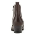 thumbnail image 3 of SUN STONE Womens Brown Cushioned Goring Grangerr Pointed Toe Block Heel Zip-Up Booties 11 M, 3 of 4