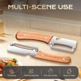 thumbnail image 2 of Multi-Functional Vegetable Peeler, Stainless Steel Blade with Wooden Handle & Bottle Opener – Kitchen Fruits, 2 of 8