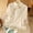 Beige, variant on Womens Shirts V Neck 3/4 Sleeve Button Loose Summer Tshirts Shirts for Women Beige L