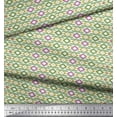 thumbnail image 3 of Soimoi Green Rayon Fabric Diamond Geometric Decor Fabric Printed Yard 42 Inch Wide, 3 of 3