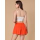 thumbnail image 5 of Pantalones Cortos Mini Allegra K de Playa Cintura Elástica Casual Ribete De Volantes Para Mujer Naranja S, 5 of 6