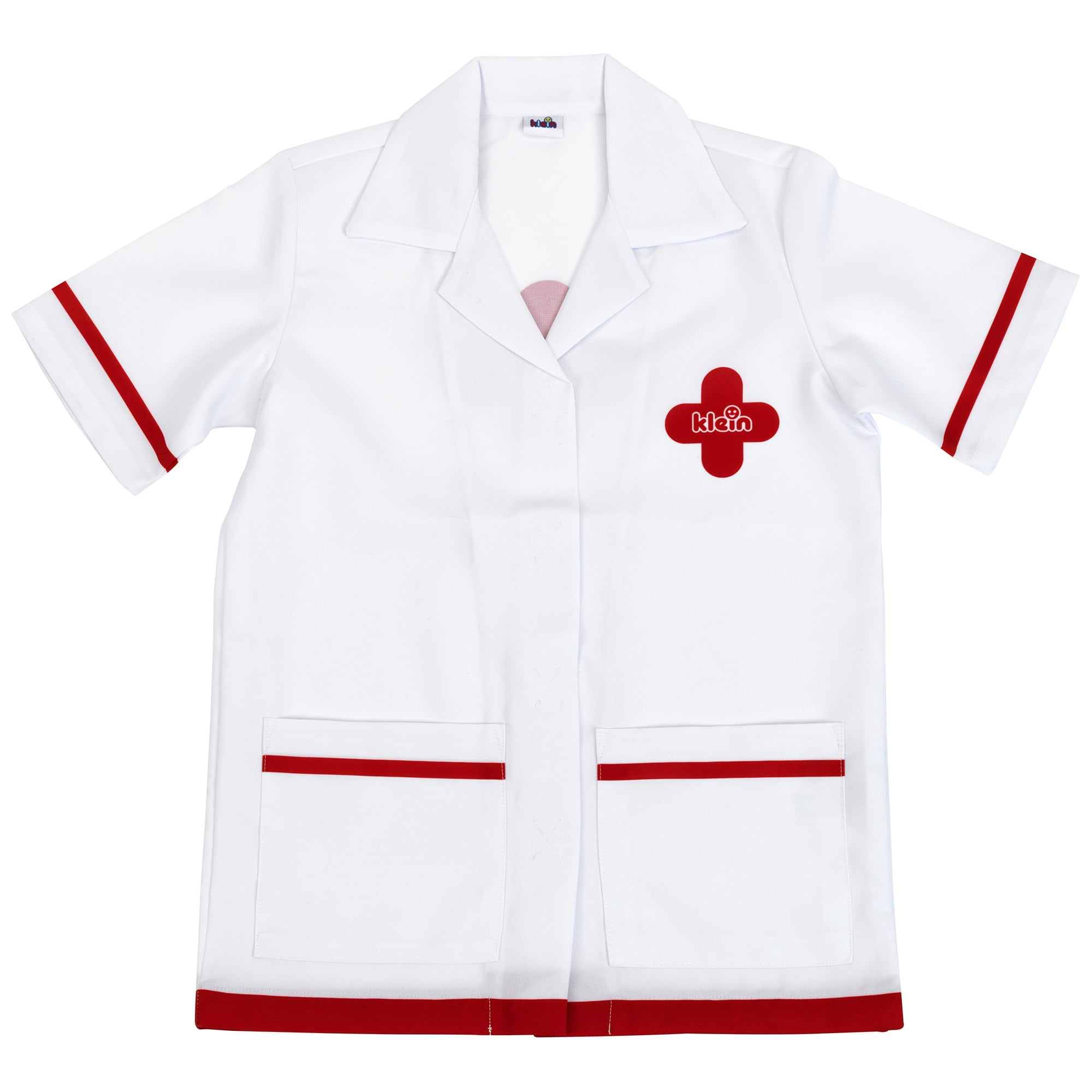 Klein: PRO Doctor Costume - White & Red - 6pc Set, Dress Up Outfit,Toy Accessories, Stethoscope-Syringe-Thermometer-Blood Pressure Meter, Kids Age 3+