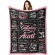 thumbnail image 1 of LHSHID Aunt Birthday Gift Happy Birthday Gifts Throw Blankets for Aunt Birthday Gift for Auntie from Niece Best Aunt Ever GiftsAunt Birthday Gifts Ideas Throw Blankets 60"x80", 1 of 6