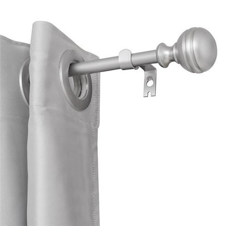 0.625 in. Curtain Rod for 86 to 120 in. Windows, Nickel