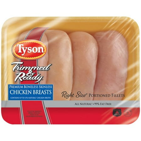 Tyson Trimmed & Ready Premium Boneless Skinless Chicken Breasts, 24 oz