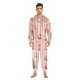 thumbnail image 3 of FORMRS Onesies Pajama for Adults Unisex Hoodie Winter Jumpsuit One Piece Sleepwear, Sizes S-2XL, White Gingerbread Houses, 3 of 7