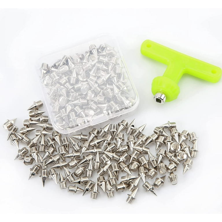 Metal spikes for track shoes top