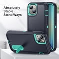 thumbnail image 3 of for iPhone 15 Plus Case, iPhone 15 Plus Phone Case with Built in Kickstand, Shockproof/Dustproof/Drop Proof Heavy Duty Military-Grade Rugged Protective Cover for iPhone 15 Plus,Light Green, 3 of 9