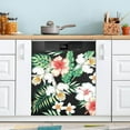 thumbnail image 5 of Magnetic Dishwasher Stickers Floral Black Kitchen Dishwasher Cover Sticker, Panel Decal Home Decor Cabinet Appliances Stickers, 23"x 26", 5 of 6
