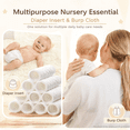 thumbnail image 2 of Artrylin Baby Diapers,10PcsReusable baby Diapers Cloth Diaper Inserts 1 piece 3 Layer Insert Cotton，Burping cloth， Washable Baby Care Products (Children: S 32*12cm),White, 2 of 7