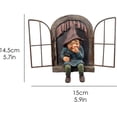 thumbnail image 3 of Fairy Garden Ornaments, Mischievous Garden Gnome Voyeur Resin Hanging Figurine Outdoor Statue Accessories Tree Decoration, 3 of 3