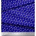 thumbnail image 2 of Soimoi Blue Cotton Voile Fabric Dots & Star Printed Fabric 1 Yard 42 Inch Wide, 2 of 3