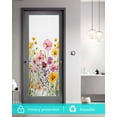 thumbnail image 5 of Window Privacy Film Botanical Flowers Stained Glass Window Film Decorative Sun Block Window Cover Rustic Seasonal Blooms Floral Herbs Window Clings Static Adhesive Sticker for Bathroom 19.6"x39.3", 5 of 7