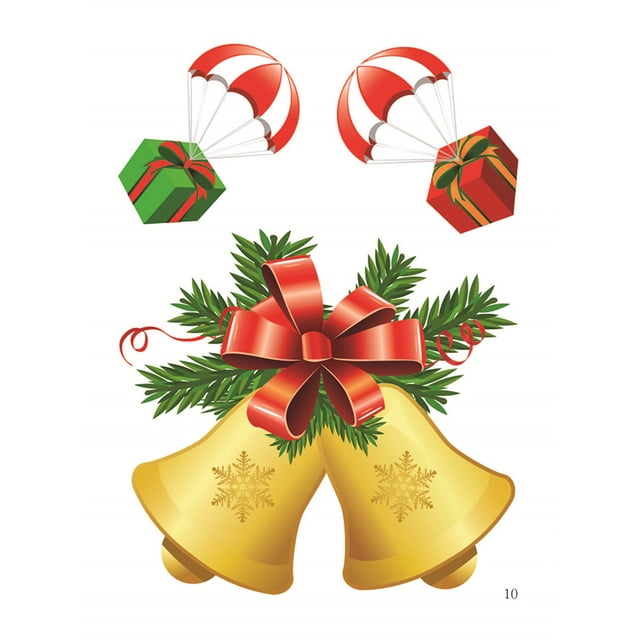 PEONAVET Paper Stickers Christmas Holiday Window Glass Electrostatic Paste Sticker Decoration