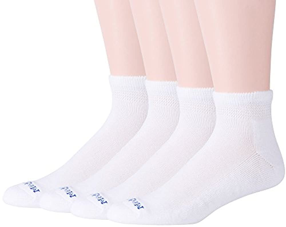 MediPEDS Men's 8 Pack Diabetic Quarter Socks with Non-Binding Top Shoe ...
