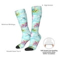 thumbnail image 5 of Picia Women Crew Soft Moisture-wicking Socks Dragonfly Floral Pattern Design Cotton Socks, One Size fit All, 5 of 9
