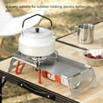 thumbnail image 4 of Soporte de estufa Soporte de mesa de estufa portátil Soporte de estufa a prueba de viento de acero inoxidable Mesa de camping desmontable Aislamiento térmico para cocinar al aire libre Camping Picnic Abanopi Soporte de estufa, 4 of 7