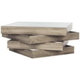 thumbnail image 3 of SAFAVIEH Anwen Mid-Century Geometric Wood Coffee Table, Light Grey, 3 of 9