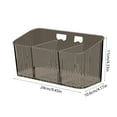 thumbnail image 3 of HBBKVI 9.4x4.3x4.1in Transparent Plastic Adhesive Wall Shelf Storage Organizer for Bathroom and Kitchen, 3 of 6