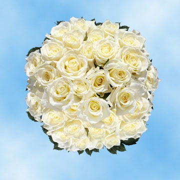 GlobalRose 100 Mother's Day Flowers Deals Fresh Cut White