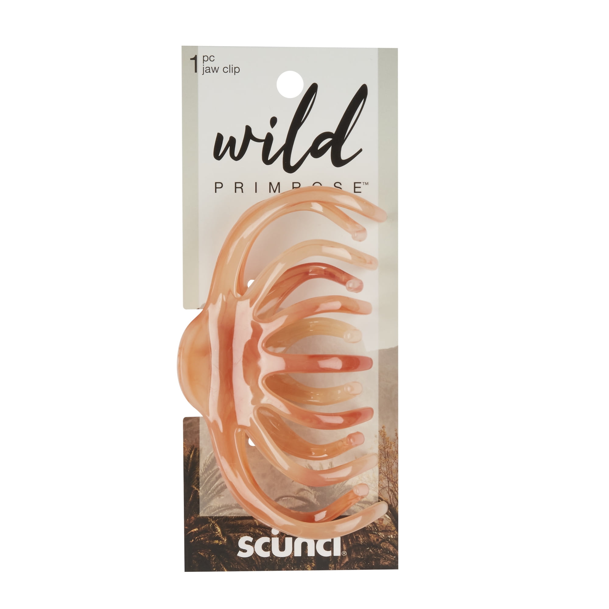 Wild Primrose by Scunci Jaw/Claw Clip in Swirled Orange Pattern, 1ct