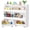 white, variant on Scohul 2-Tier Toy Storage Organizer with Rolling Bins, Montessori Bookcase for Toddlers, White Anti-Tip Storage Cabinet