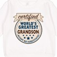 thumbnail image 3 of Inktastic Certified World's Greatest Grandson Accept No Substitutes Toddler Sweatshirt, 3 of 4