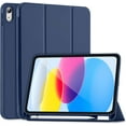 thumbnail image 3 of KOMI for iPad 10th Generation Case 2022 with Pencil Holder, iPad 10.9 Inch Case [Support Touch ID] Flexible TPU Back Shell Smart Trifold Stand Protective Cover, Auto Wake/Sleep, 3 of 5