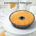 thumbnail image 4 of Juego de 2 Moldes para Pastel tipo Bundt de 9.5 pulgadas Antiadherentes de Acero al Carbono Extra Resistente con Tubo Central Ideales para Pound Cake Flan Chocoflan y Gelatina, 4 of 5