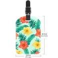 thumbnail image 6 of Square 2Pack PU Leather Flower Cruise Luggage Tag with Privacy Cover and Name ID Tag for Travel Handbags Backpacks Luggage Tags, 6 of 6