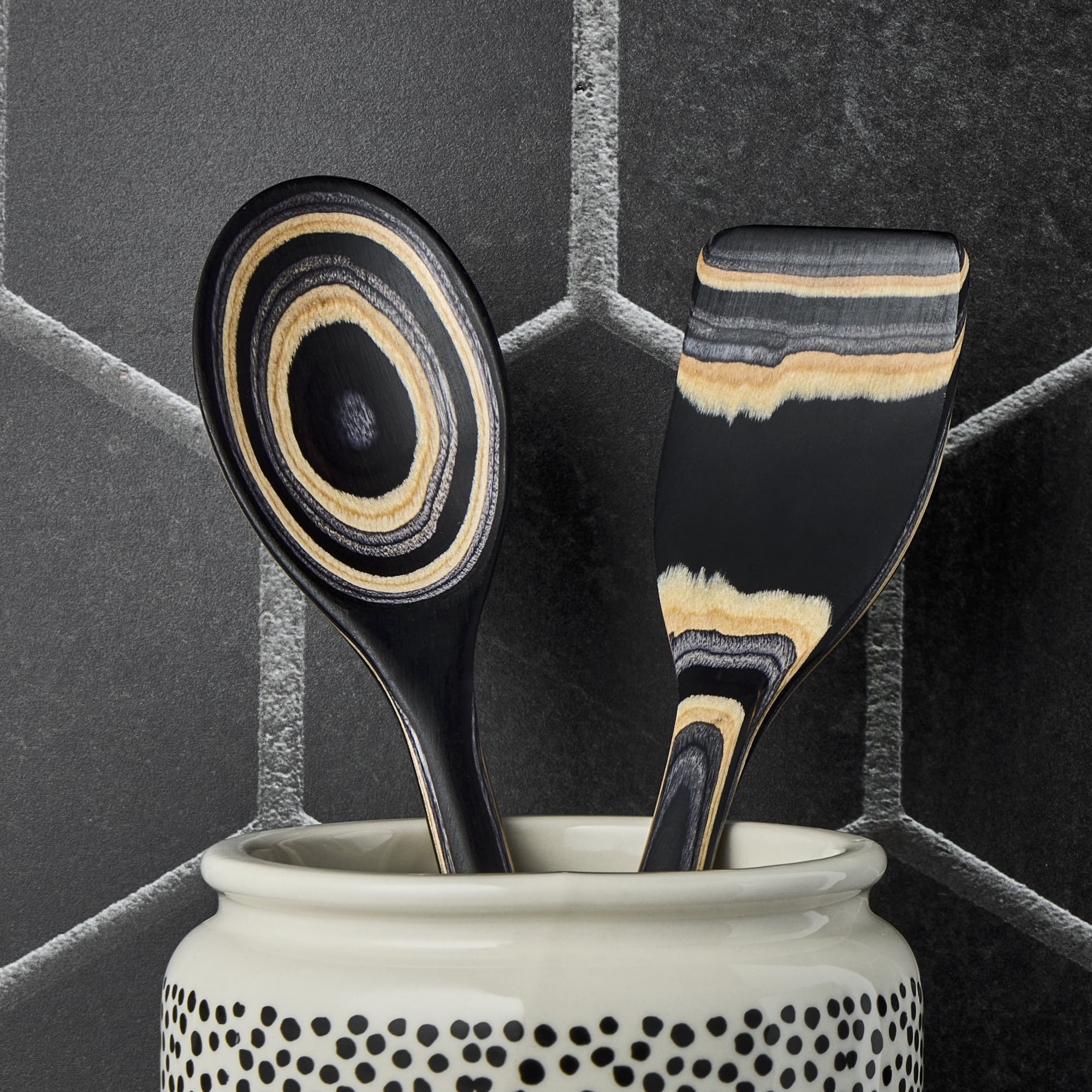 Thyme & Table Non-Stick Pakka Wood Spoon Black