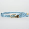 thumbnail image 4 of Womens Braided PU Leather Narrow Thin Buckle Strap Waist Belt, 4 of 4
