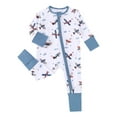 thumbnail image 3 of Piomll Boys Bodysuits Short Sleeve Airplane Digital Print Soft Casual Jumpsuits, 3 of 9