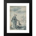 thumbnail image 2 of Jacques Stella 11x14 Black Modern Framed Museum Art Print Titled - The Rescue of the Sailor Andrea, Preparatory Study for an Egraving by Christian&nbsp;Sas (1623-25), 2 of 5
