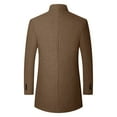 thumbnail image 3 of Fgnfyis Mens Coats Casual Lapel Woolen Blend Mid Length Overcoat Jacket for Men Mens Winter Jacket Coffee M, 3 of 3