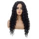thumbnail image 3 of Peluca HUOGUO, pelo largo, pequeño, rizado, negro, 57 cm, para mujer, 3 of 5
