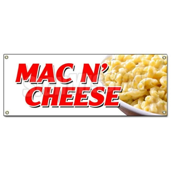18 x 48 in. Mac N Cheese Banner Sign