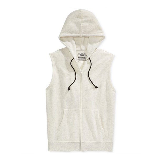 Sudadera con capucha American Rag para hombre forro polar FZ color beige grande