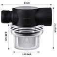 thumbnail image 4 of 6X Water Pump Strainer Filter, RV Replacement 1/2 Inch Twist-on Pipe Strainer Compatible with or Pumps,6 x Water Pump Strainer Filter,Black, 4 of 6